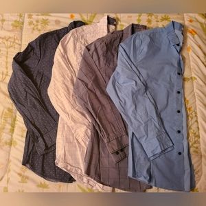 Lot of 4 men's button up dress shirts